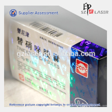 Holographic thermal aluminum lamination plastic packing film